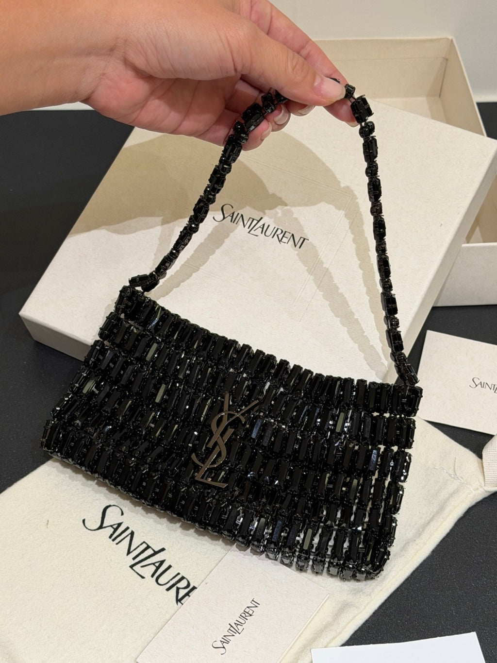 Saint Laurent EVENING Bag in Crystals #379368