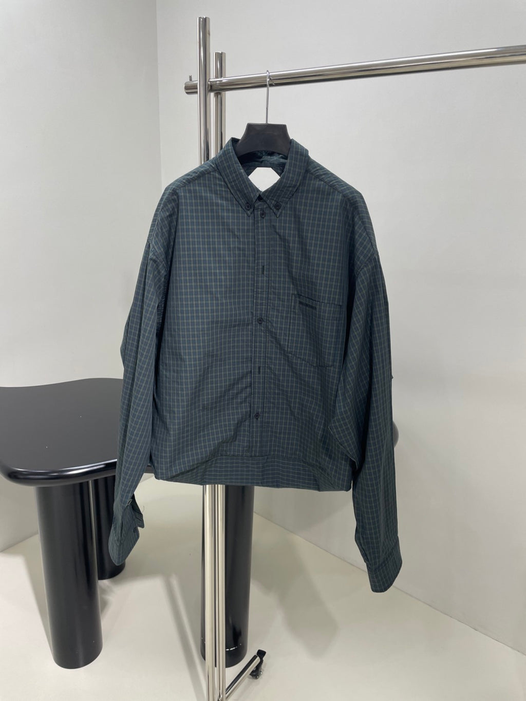 Balenciaga Men's Plaid Single Breasted Long Sleeve Shirt Style Shoulder Bag Bags #75872