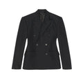 Balenciaga Men's Women's Spring And Autumn Black Lapel Double Breasted Wool Long Sleeve Fitted Blazer Jacket Ngvp #7249