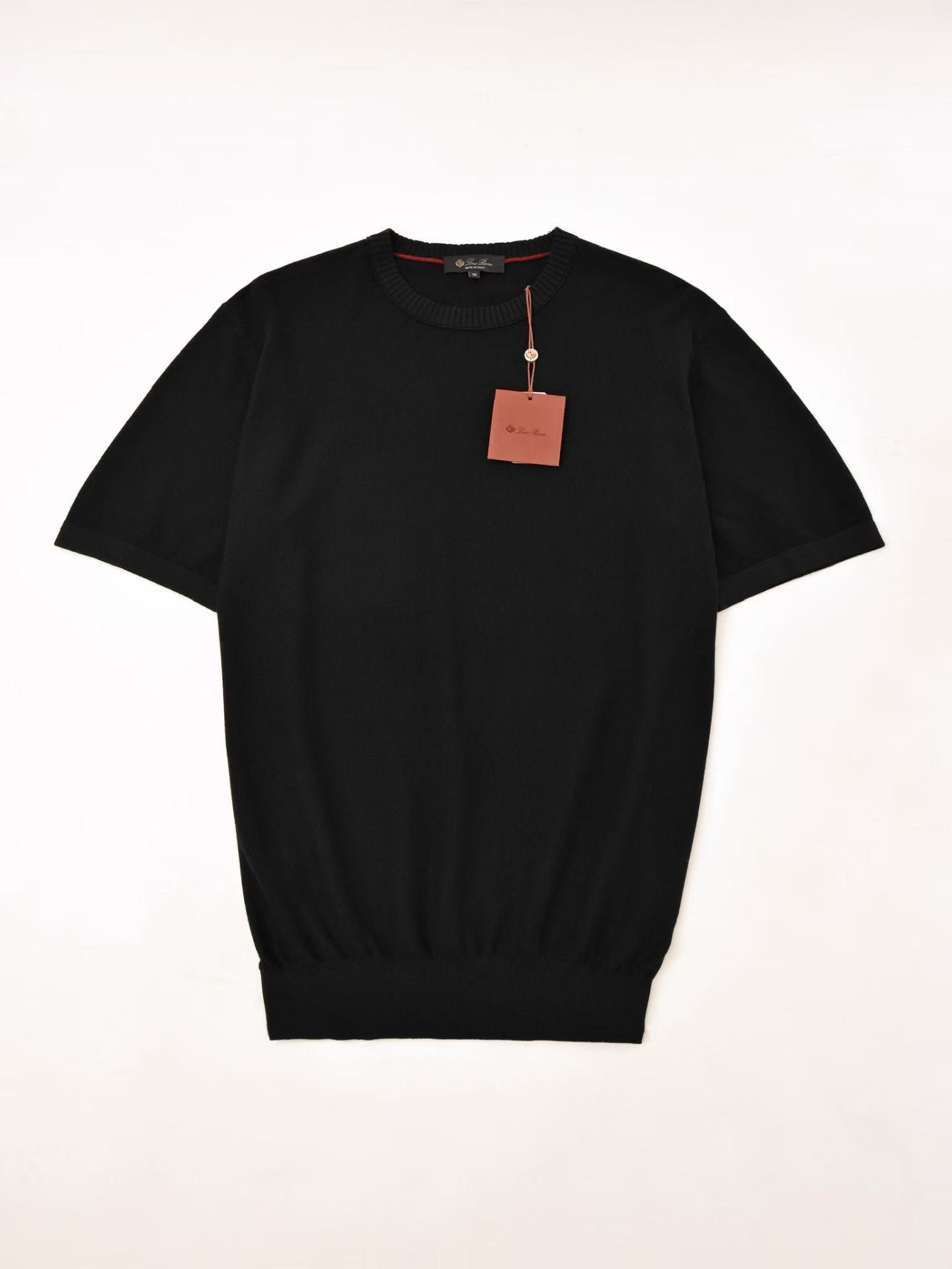 Loro Piana Solid Color Round Neck Pullover Short Sleeve T-shirt #377035