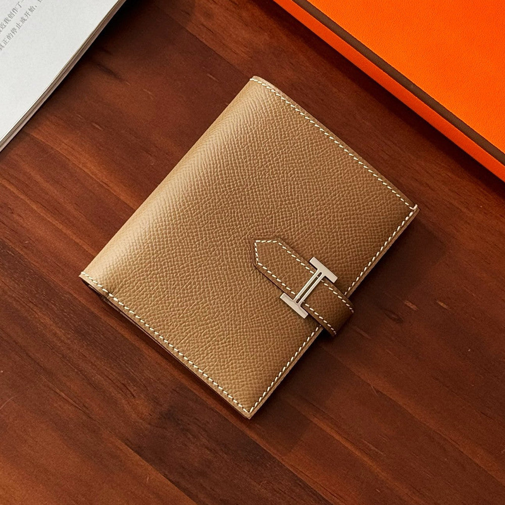 Hermes Bearn H-clip Short Wallet: Stylish And Elegant Epsom Calfskin Card Holder Bag Bags #170043