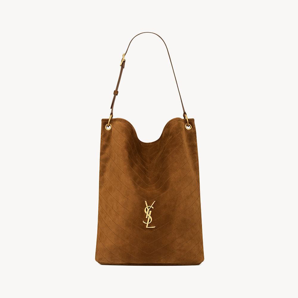 Saint Laurent NIKI Supple Bucket in Suede in Brown #337074