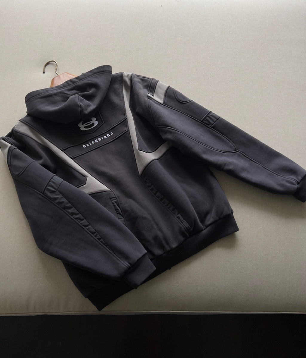 Balenciaga Men's Spring/Autumn Fashion Casual Hooded Zipper Long Sleeved Sweatshirt Jacket #78194