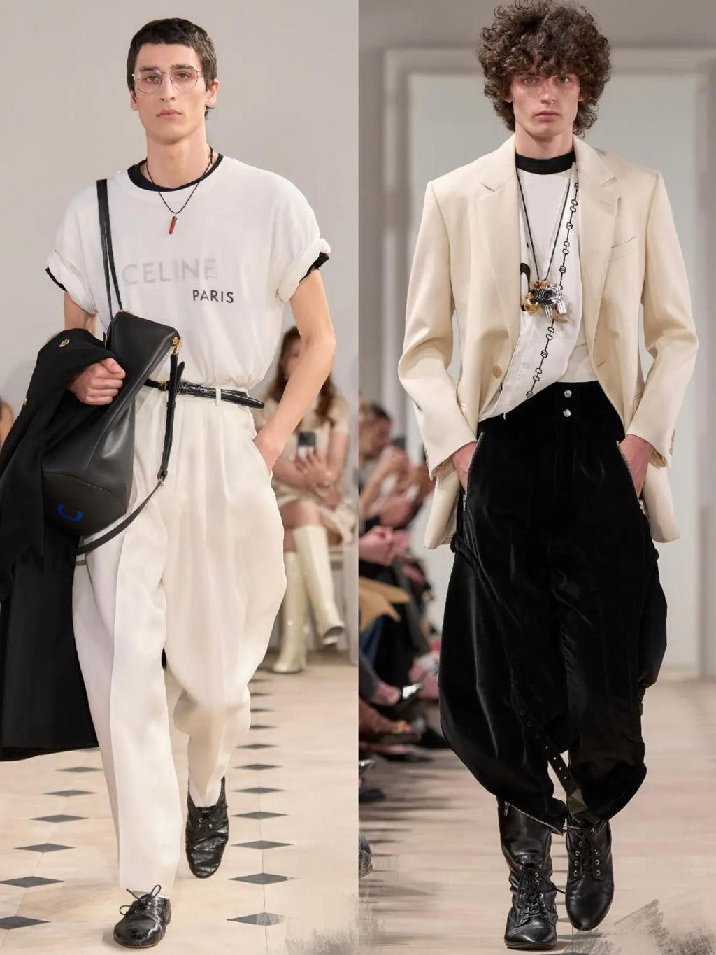 Celine Double Layered T-shirt in Fine Cotton Jersey #335870