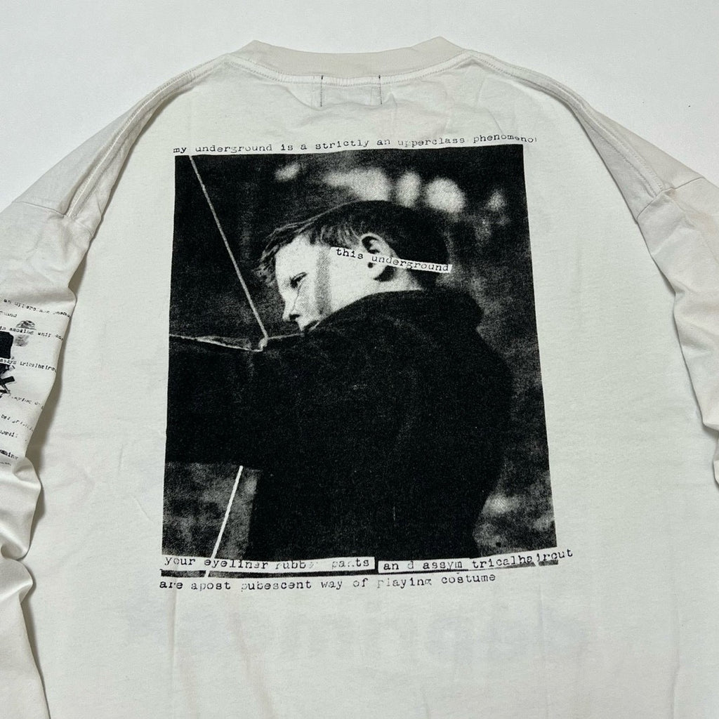 Enfants Riches Deprimes Men's Summer Ribbed Knit Washed Loose Pattern Printed Long Sleeve T-Shirt Pullover Ngvp #73357