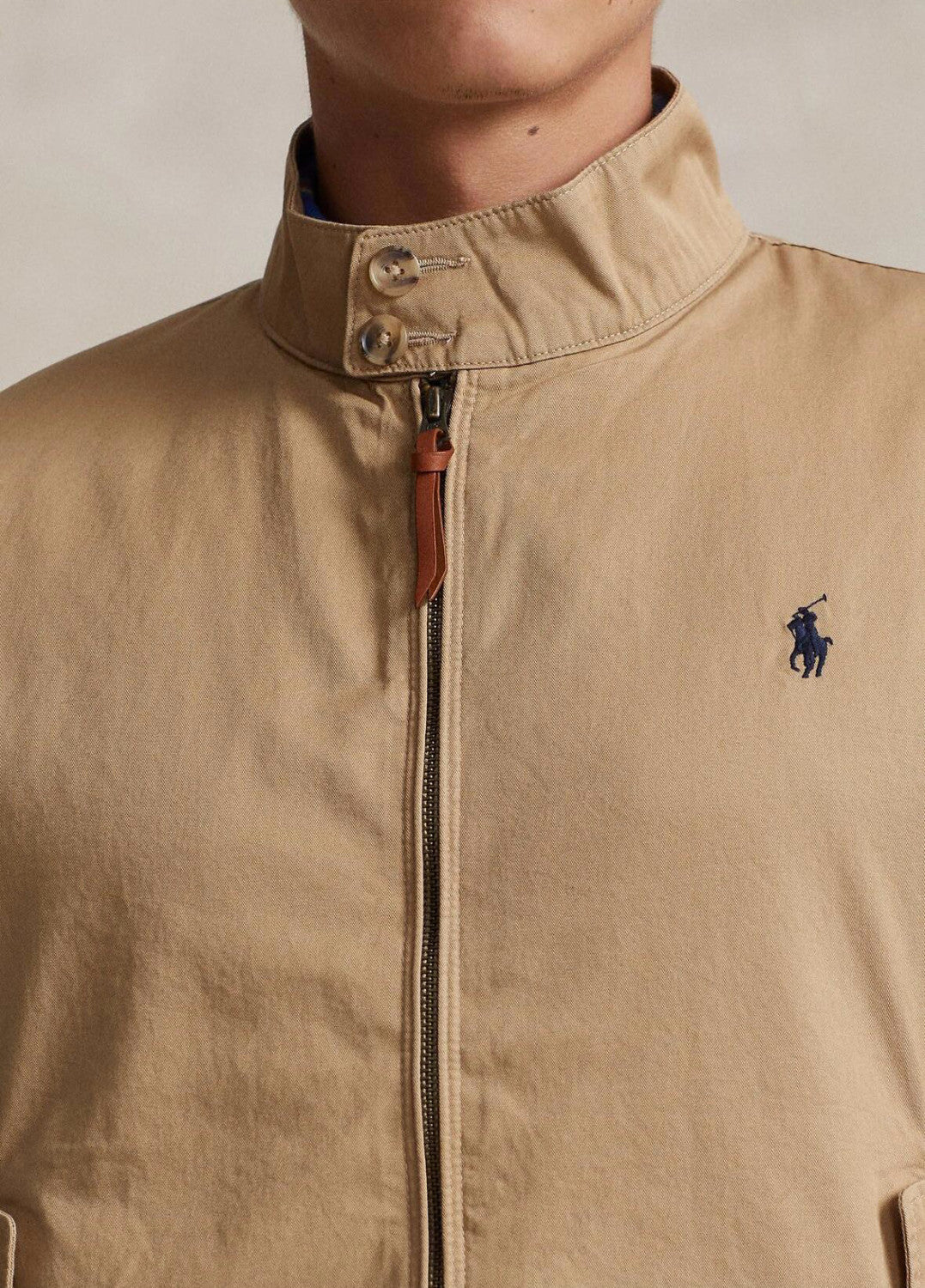 Ralph Lauren Men's Spring and Autumn Solid Color Standing Collar Zipper Long Sleeve Jacket #76254