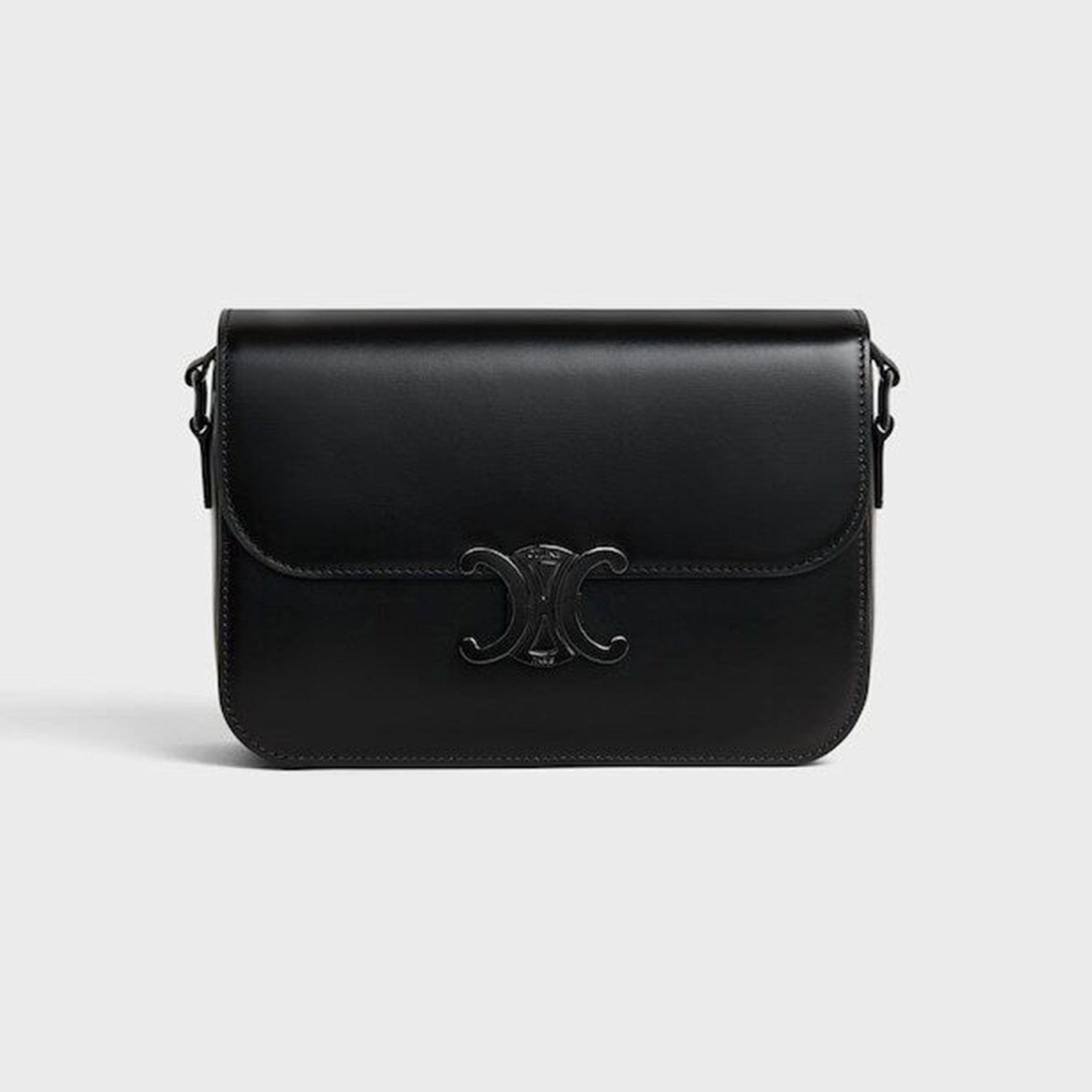 Celine Triomphe Medium Classic Premium Vintage-style Metallic Gold Logo Accent Leather Solid-colour Handbag Bag Lady Bags #196193