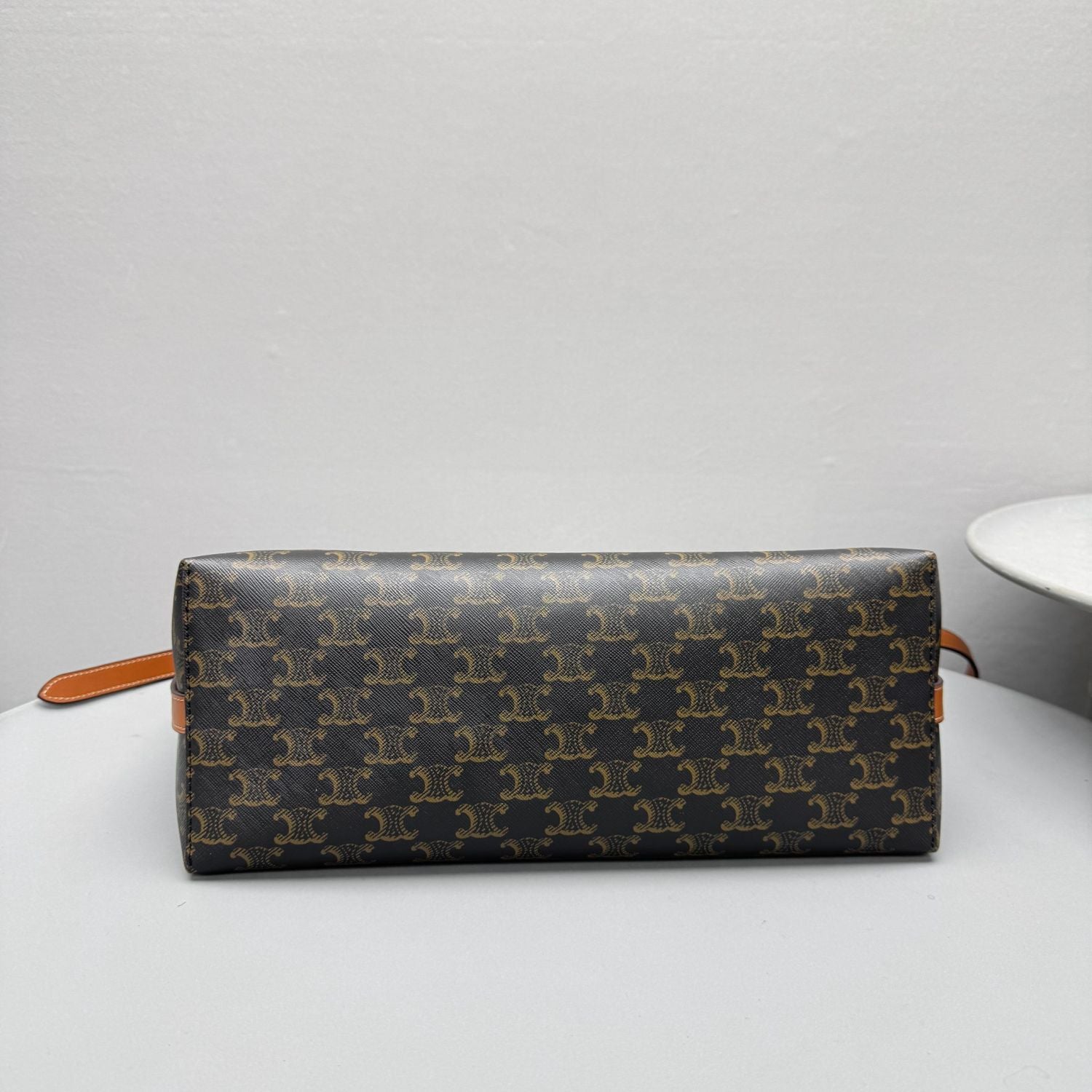 CELINE SOFT SHOPPER BAG IN TRIOMPHE CANVAS AND CALFSKIN #377766
