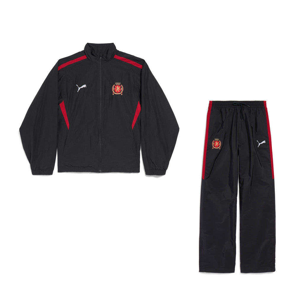 Balenciaga BALENCIAGA | PUMA TRACKSUIT Men's Spring/Fall Fashion Casual Stand Collar Zipper Twill Weave Jacket & Solid Color Relaxed Fit Casual Pants Set #78652