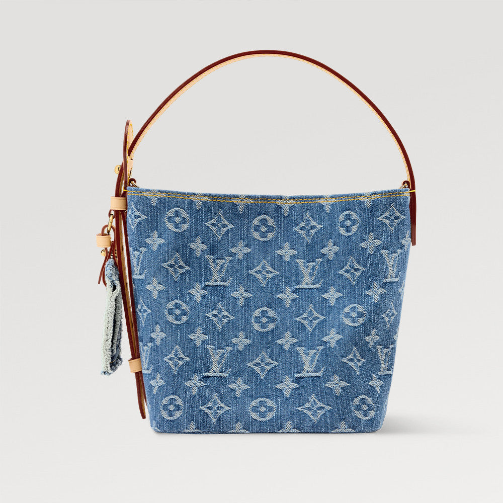 Louis Vuitton Women's Bucket Bag All In BB Burgundy Denim Cotton 2026 Spring New Arrival Light Luxury High-End Fashion Casual Bag M28107 #82886A
