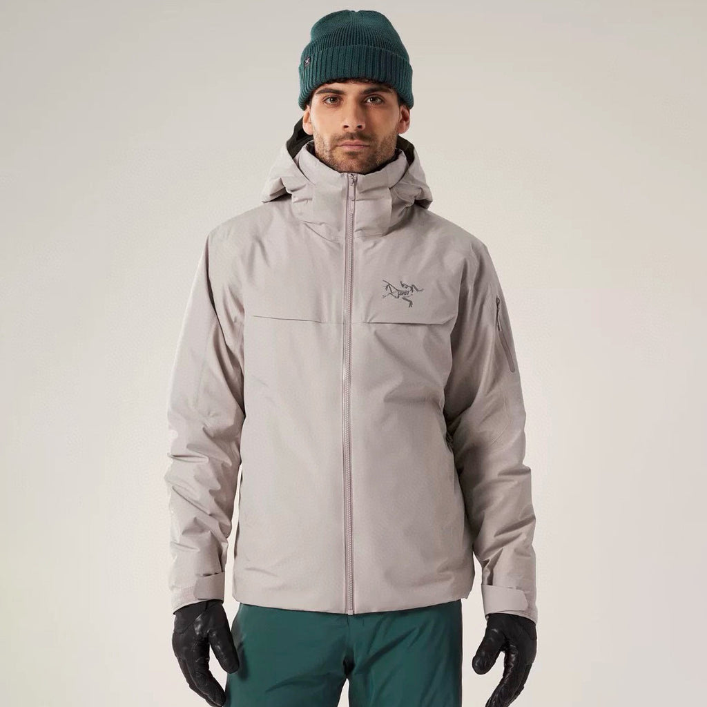 Arcteryx Men's Autumn And Winter Solid Color Zipper Waterproof Windproof Long-Sleeved Hooded Puffer Down Jacket #74124