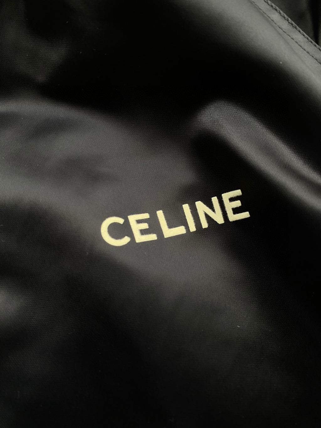 Celine Embroidered Teddy Jacket In Satin-Finish Nylon Logo Baseball Jacket #96291