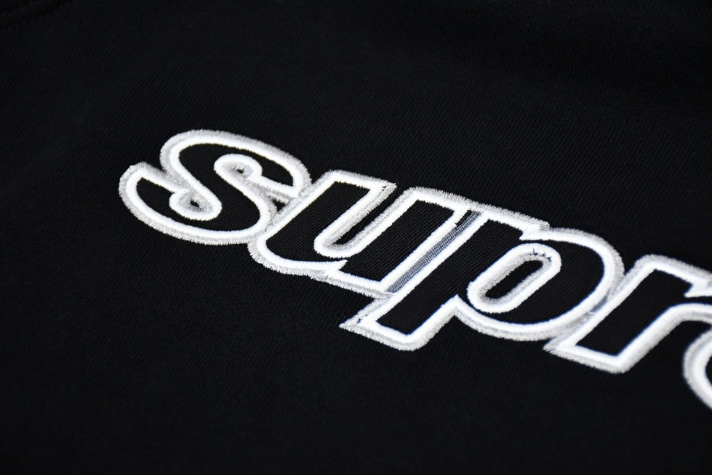 Supreme Men's and Women's Spring and Fall Embroidered Logo Printed Pattern Drawstring Padded Hooded Sweatshirt #75795