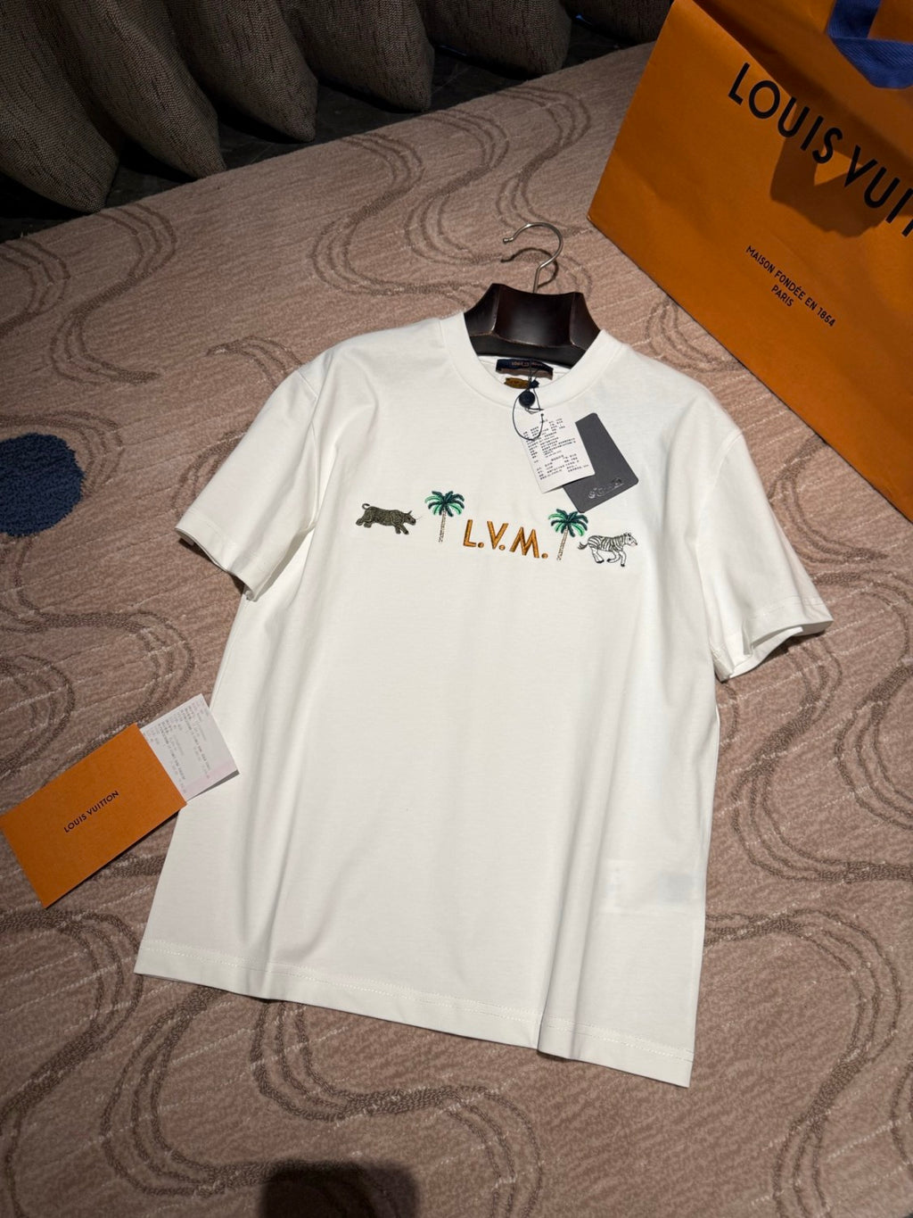 Louis Vuitton LV x The Darjeeling Limited Embroidered Short-Sleeved Crewneck #336997