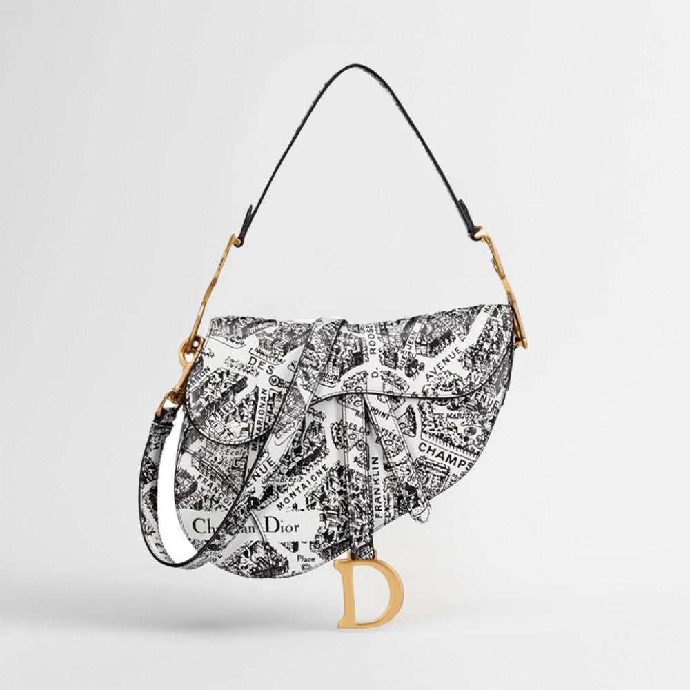 Dior Women's Saddle Bag Stirrup And D-ring Charm Multi-coloured Embroidered Butterfly Design Flap Saddle Bag Handbag And Shoulder Bags M0446CESE-M918 #197332