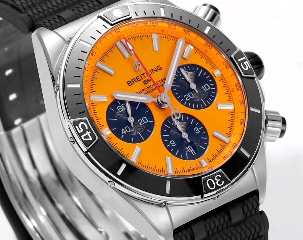 Breitling Silicone Bracelet Mechanical Watch #96675