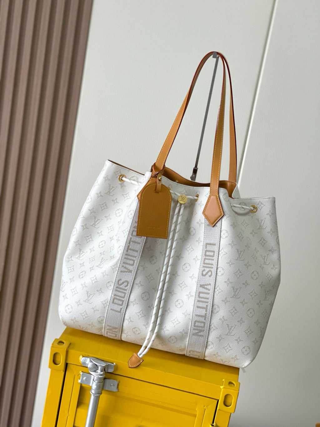 Louis Vuitton Marina Tote Women's Solid Color Letter Logo Coated Canvas Drawstring Shopping Bag Tote Bags #77455