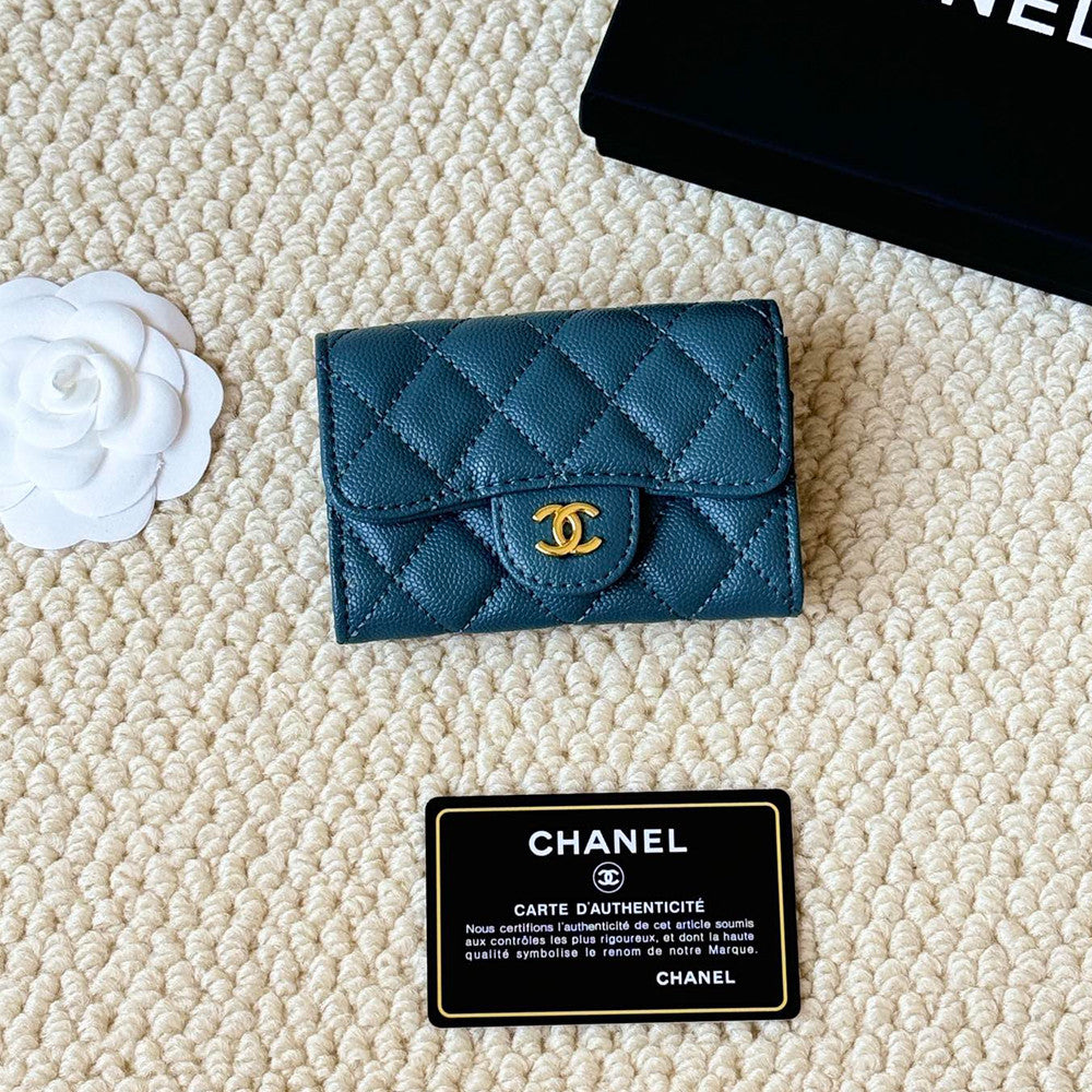 Chanel Classic Card Holder New Black Cf Caviar Calfskin Flap Card Holder With Gold Buckle Ap0214  Bag Bags #196876