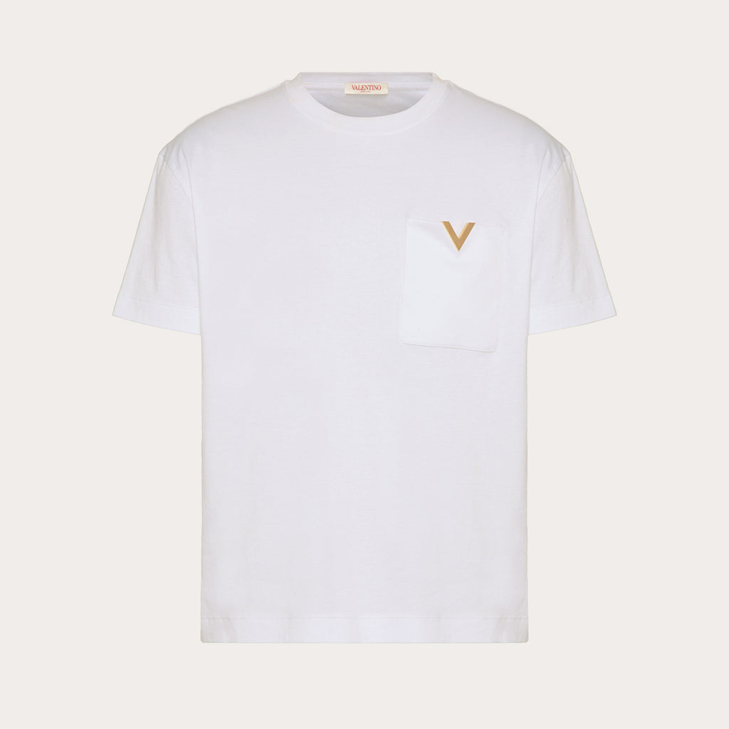 Valentino Men's Spring Summer Cotton Short Sleeve Fashion Casual Pocket Solid Color Simple T-Shirt Ngvp#8768