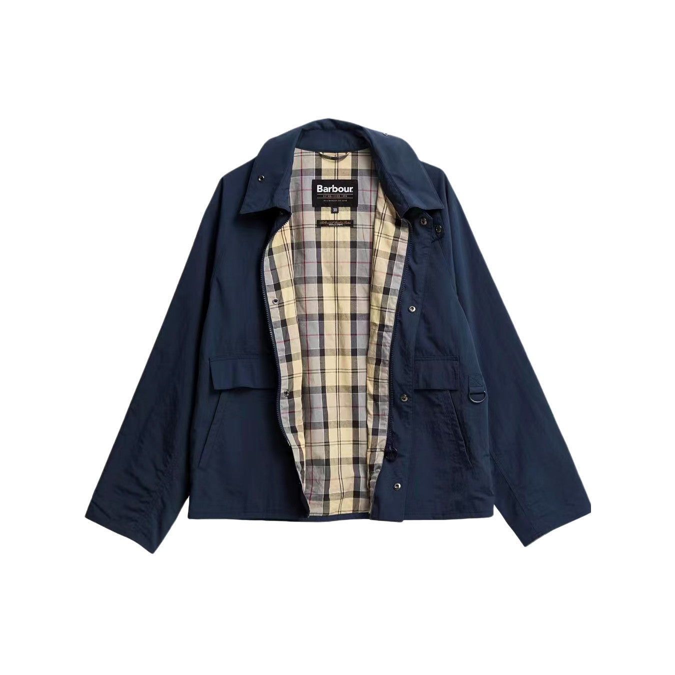 Barbour Men's Spring/Fall Fashion Classic Solid Color Lapel Single Breasted Waterproof Polyester Blend Fabric Casual Oversized Jacket #79495