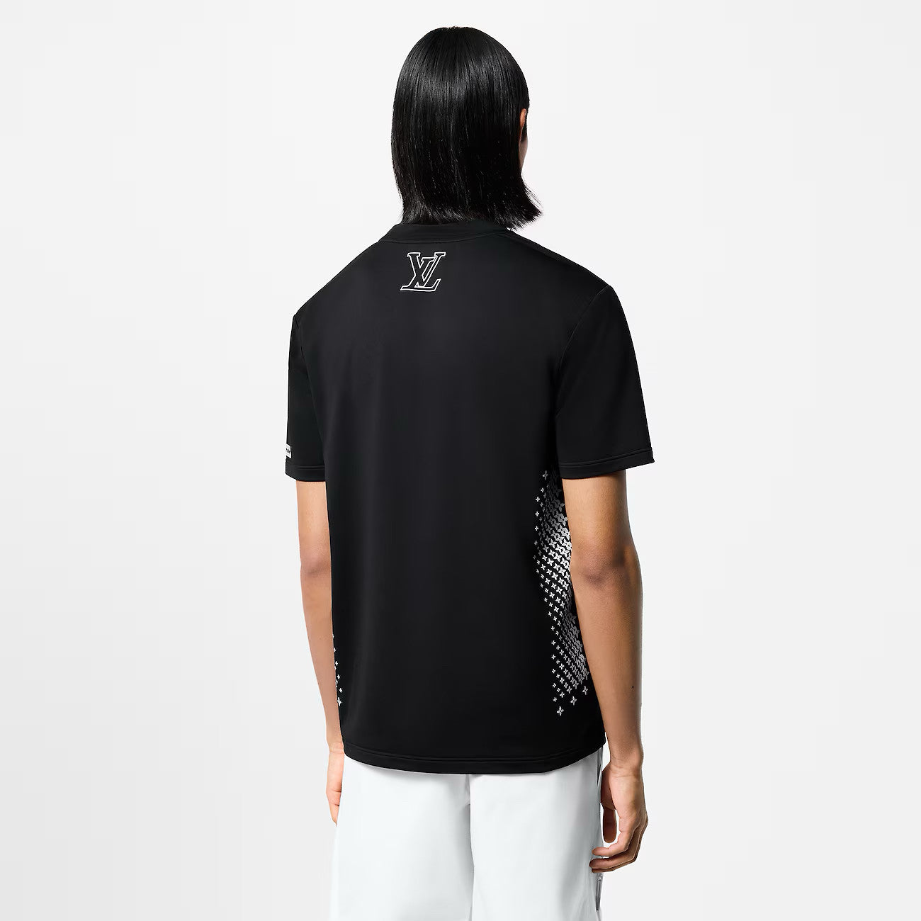 Louis Vuitton Men's Summer Black Letter Logo Round Neck Slim Short Sleeve T-Shirt #72838