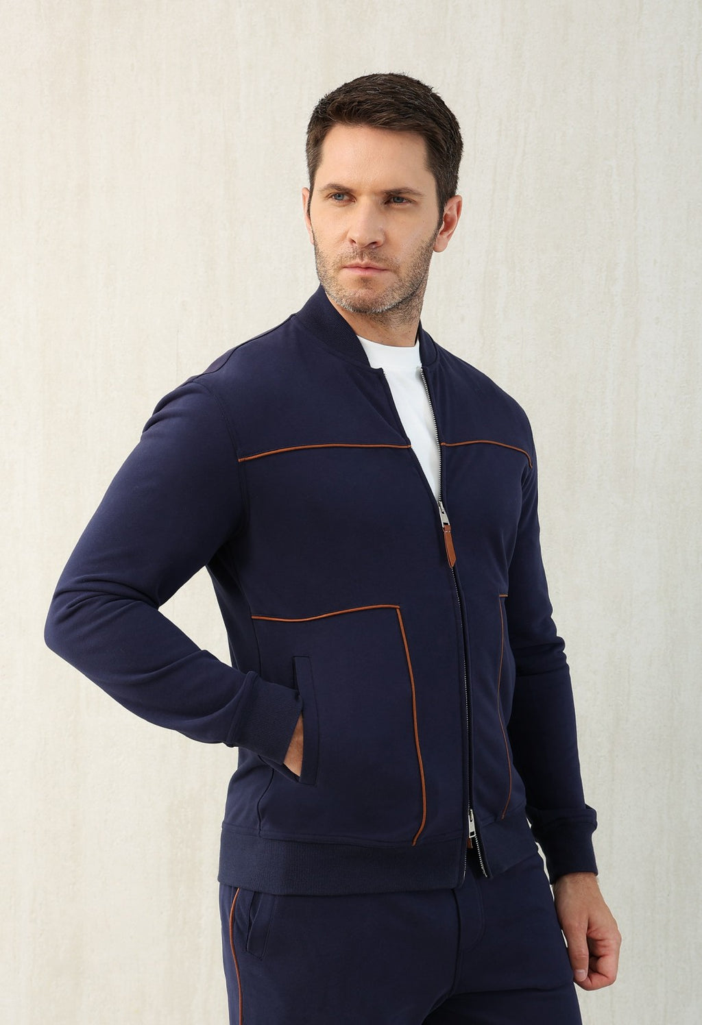 Brunello Cucinelli Men's Spring and Autumn Hooded Long Sleeve Cotton Casual Sports Sweatshirt Zipper Long Sleeve Jacket Ngvp #1766