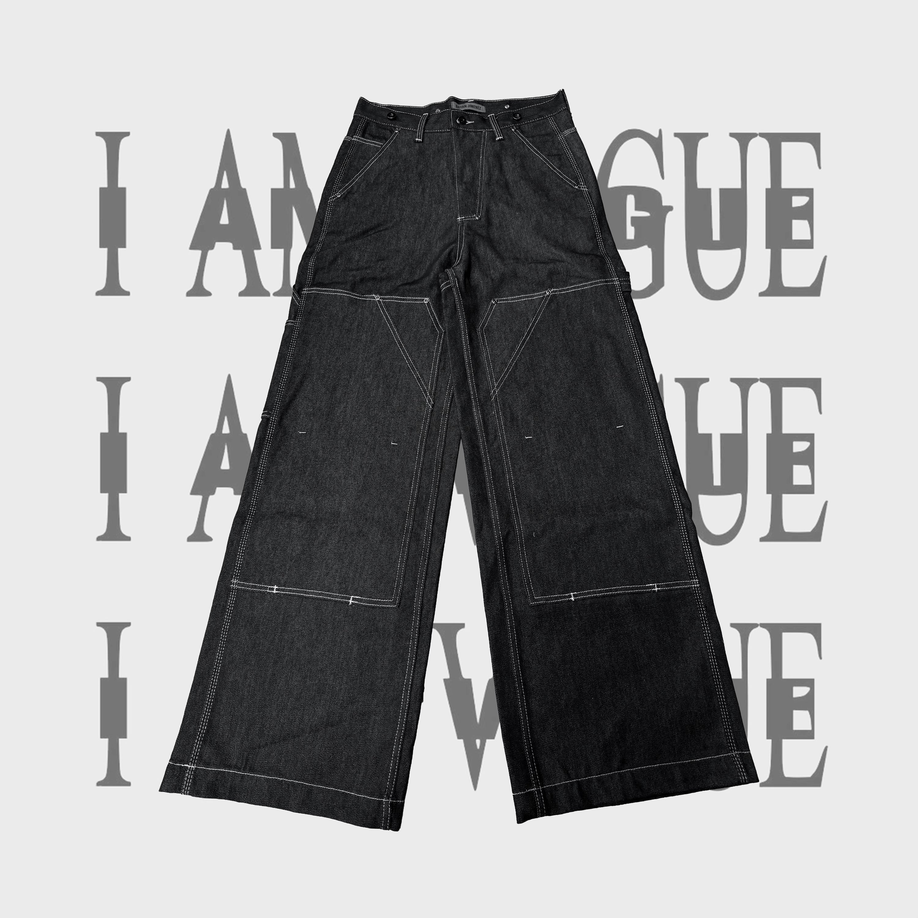 Opium Style Black Denim Workwear Lumberjack Pants Baggy Fit Playboicarti Concert Same Men's Spring And Summer Long Pants Ngvp #2239