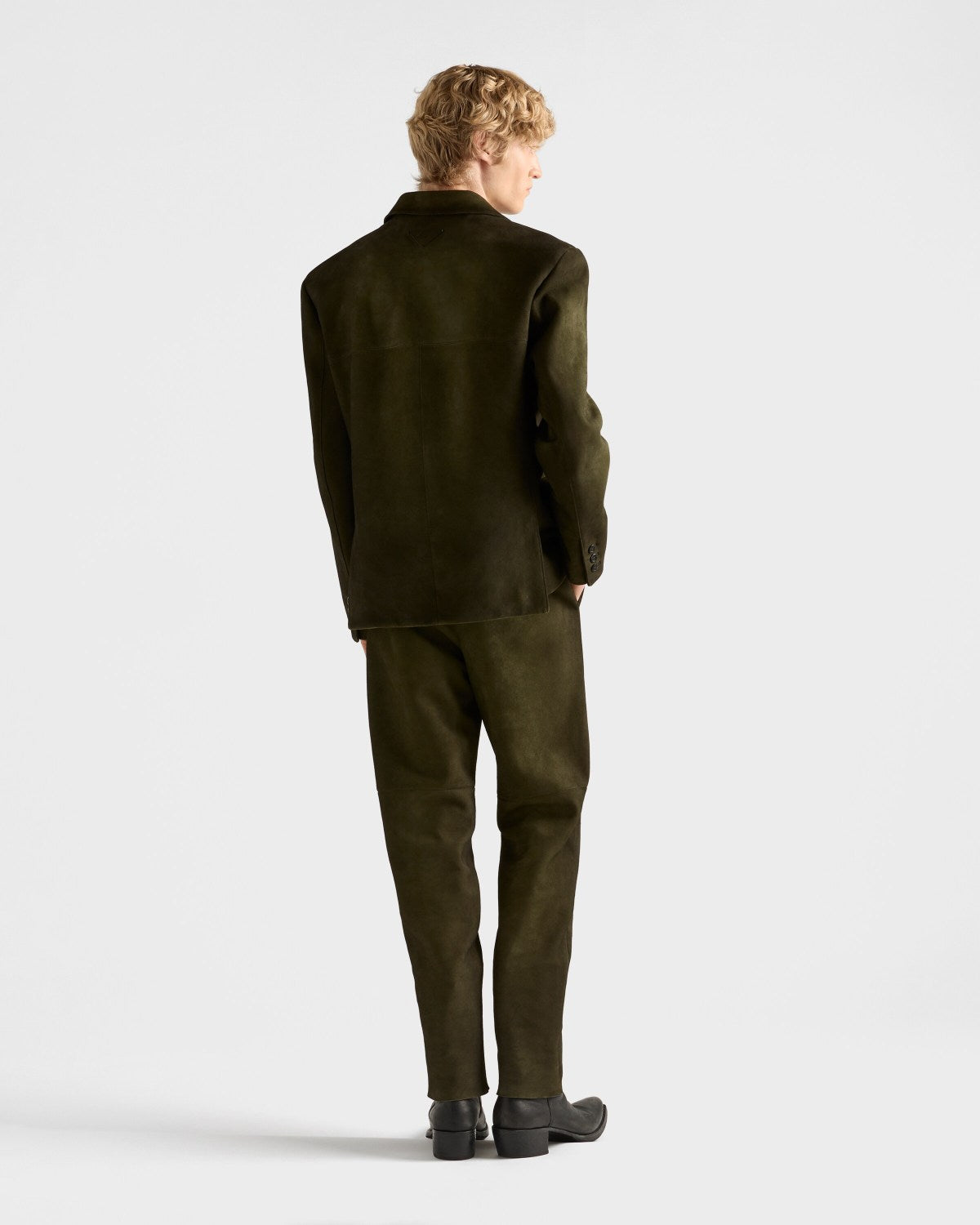 PRADA Men's Forest Green Suede Jacket #333462