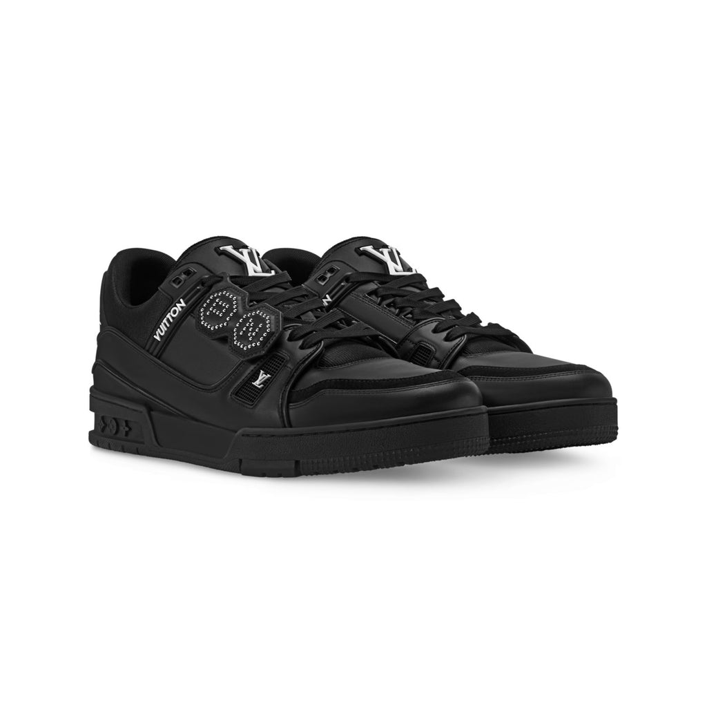Louis Vuitton LV TRAINER Men's And Women's Classic Fashion Casual Cowhide Round Toe Lace Up Low Top Sneakers Shoes #78219