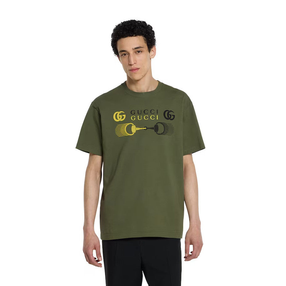 Gucci Men's Summer Solid Color Fashion Casual Letter Print Round Neck Drop Shoulder Short Sleeve T-Shirt #78253