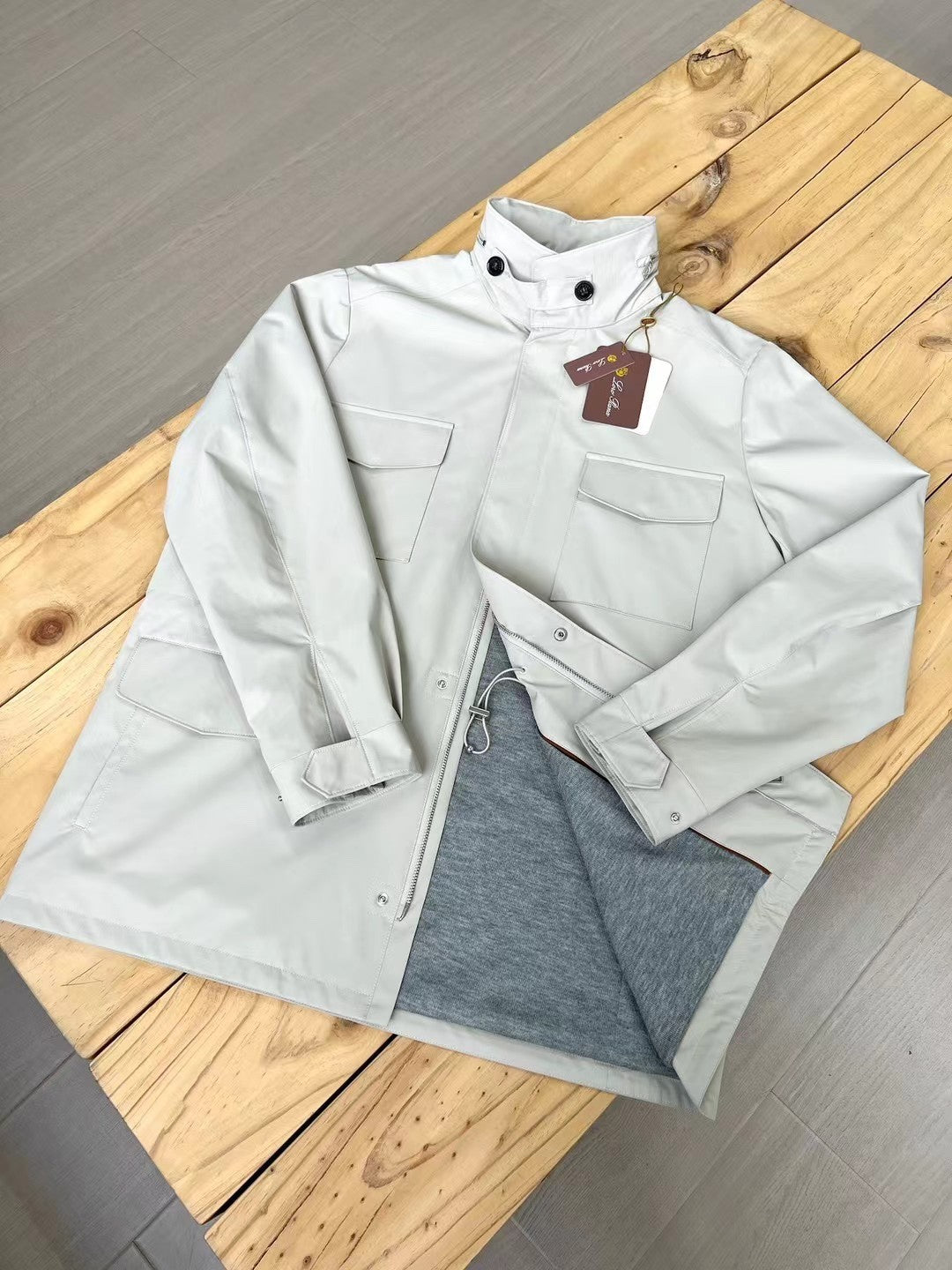 Loro Piana Standing Collar Long Sleeved Jacket #21867