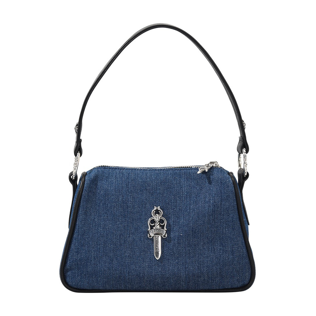 Chrome Hearts Women's Fashion Classic Leather Sword Jacquard 925 Sterling Silver Jewelry Solid Color Underarm Bag Small Handbag Bags K680 #81574