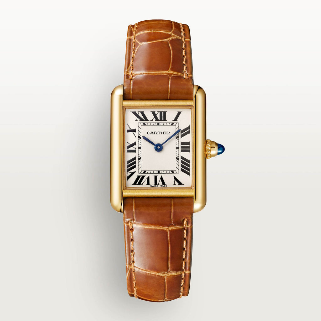 Cartier Tank Louis Cartier Women's Solid Colour Classic Fashion Square Gold Dial Watch Watch #78163