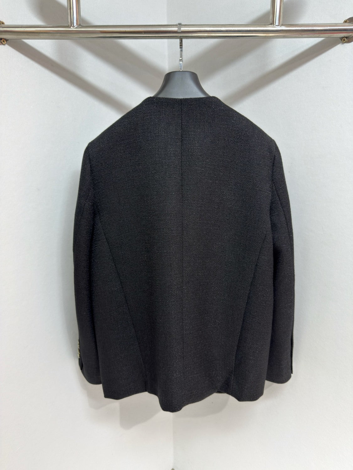 Louis Vuitton Men's Spring/Fall Solid Color Classic Casual Cotton Letter Embroidered Logo Collarless Single Breasted Long Sleeved Jacket #78269