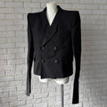 Rick Owens Men's Shoulder Padded Suit Spring And Autumn Fashion Casual High Street Double-breasted Lapel Trend Short Jacket Ngvp #9836