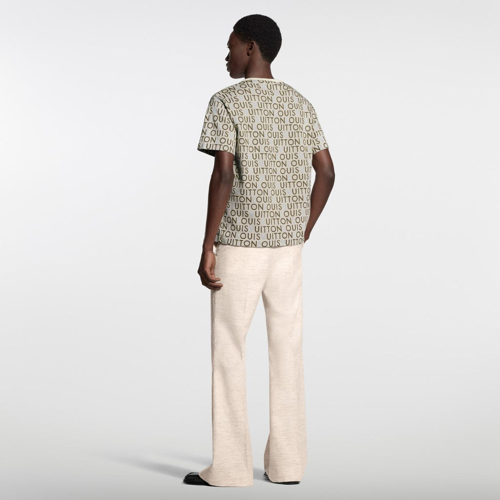 LOUIS VUITTON Jacquard Signature Short-Sleeved Crewneck #377408