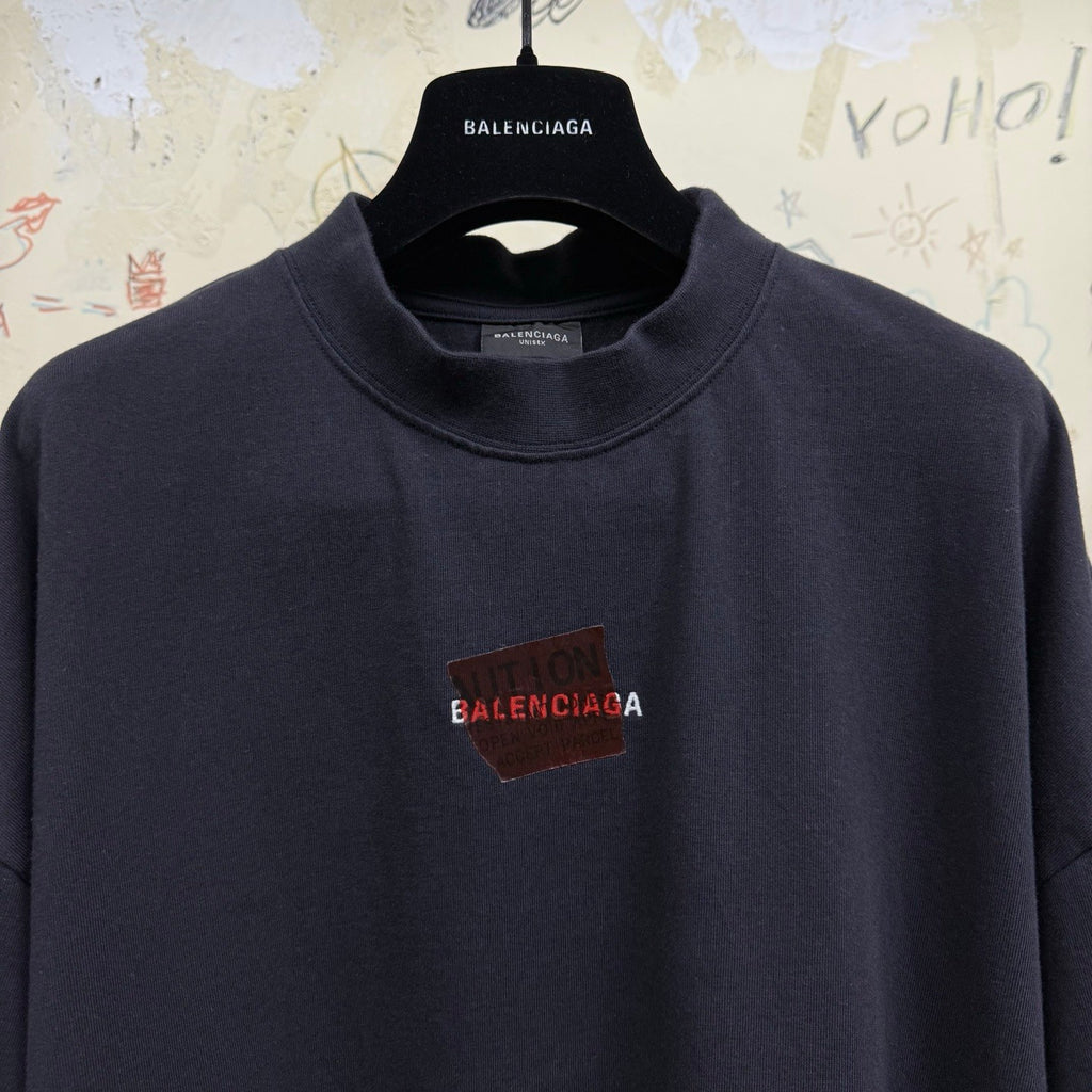 Balenciaga Men's Summer Solid Color Regular Fit Cotton Round Neck Short Sleeve T-Shirt #76633
