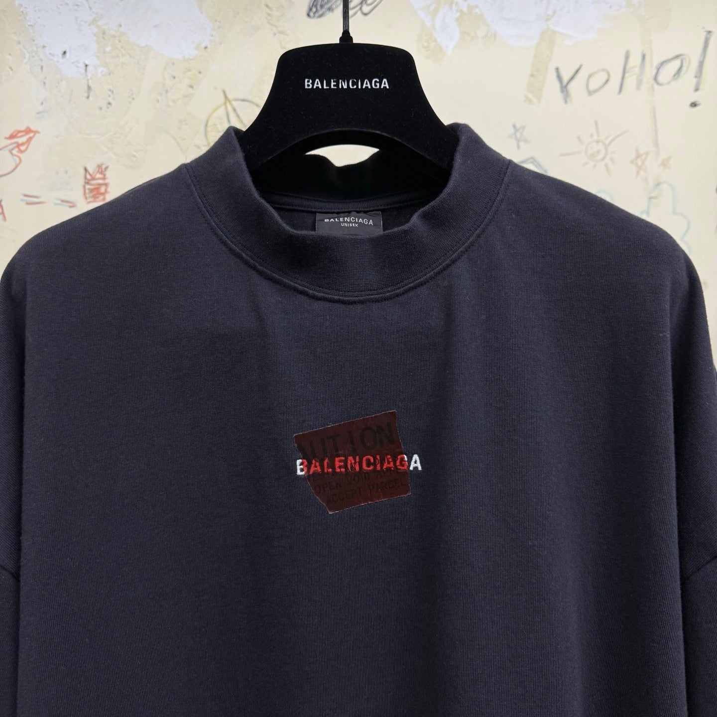 Balenciaga Men's Summer Solid Color Regular Fit Cotton Round Neck Short Sleeve T-Shirt #76633