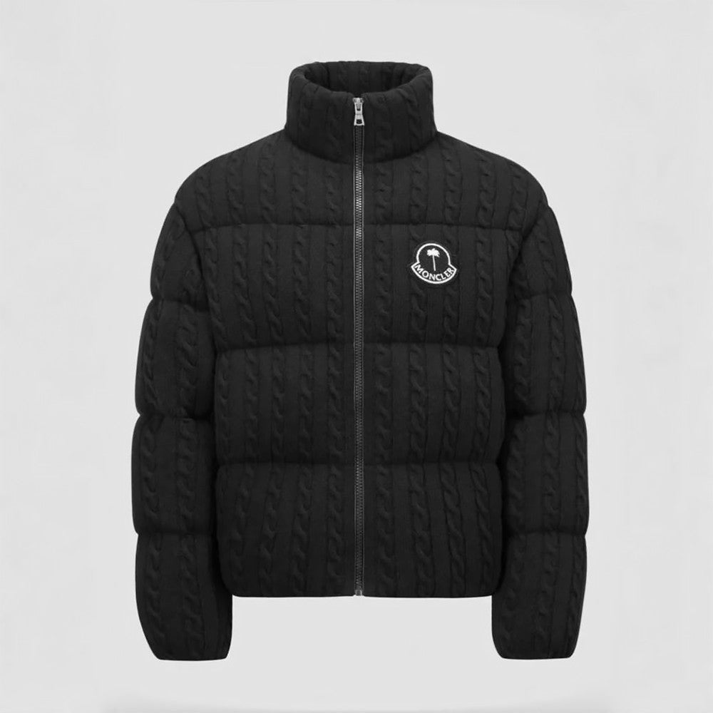 Moncler Men's & Women's Fall/Winter Logo Stand Collar Solid Color Zipper Long Sleeve Slim Fit Puffer Down Jacket #81529