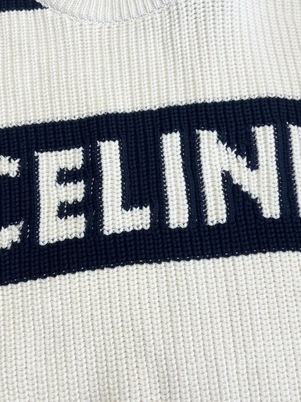 Celine Men's Colorblock Striped Logo Letter Knitted Loose Long-sleeved Sweater #334964