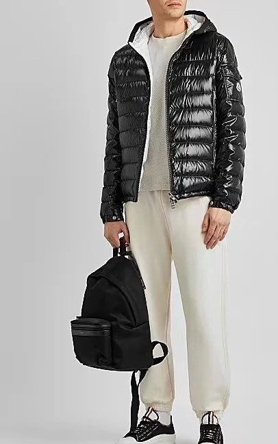 Moncler Men's Winter Fluffy Casual Zip Hooded White Goose Puffer Down Jacket #97719