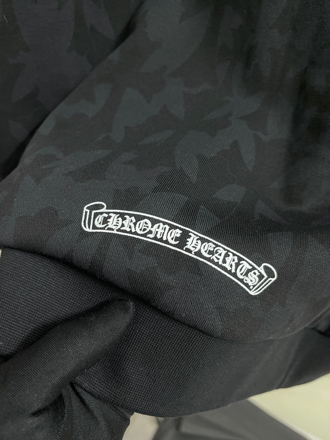 Chrome Hearts Men's Spring and Fall Black Logo Printed Zipper Long Sleeve Hooded Jacket #73992