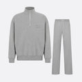 Dior Men's Spring/Autumn Solid Color Cotton Qilong Embroidered Logo Half-Zip Long-Sleeved Sweatshirt and Casual Sports Pants Set Suit #77946