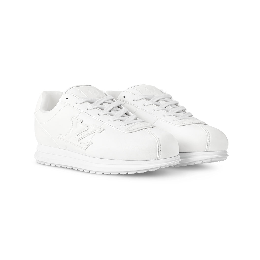 Louis Vuitton LV BUTTERSOFT Men's And Women's Spring/Fall Fashion Casual Round Toe Lace Up Leather Embossed Low Top Sneakers Shoes #78571
