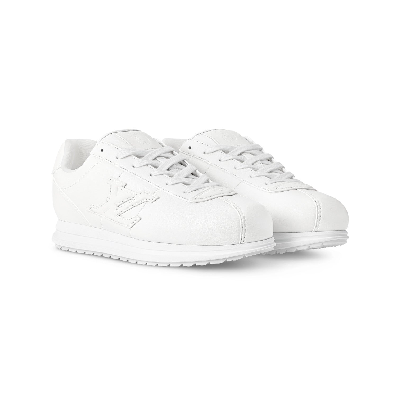 Louis Vuitton LV BUTTERSOFT Men's And Women's Spring/Fall Fashion Casual Round Toe Lace Up Leather Embossed Low Top Sneakers Shoes #78571