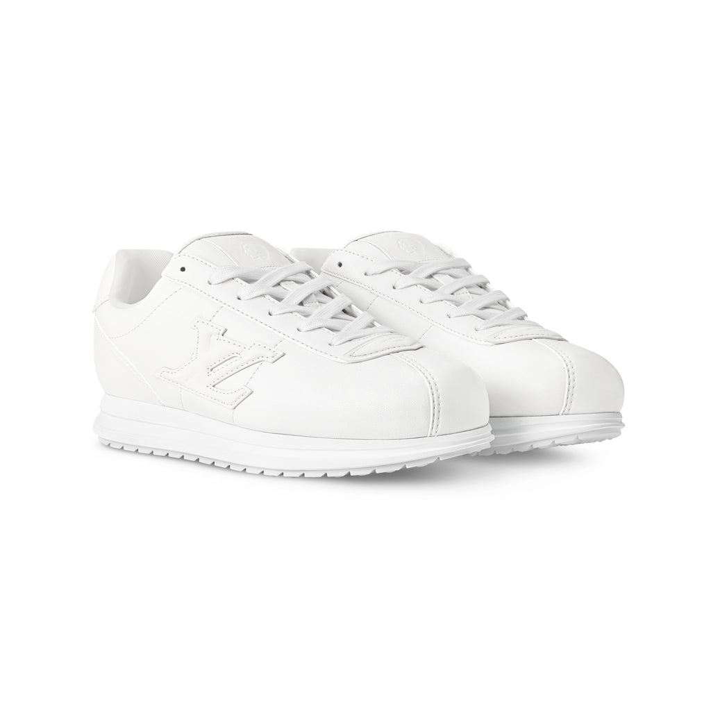 Louis Vuitton LV BUTTERSOFT Men's And Women's Spring/Fall Fashion Casual Round Toe Lace Up Leather Embossed Low Top Sneakers Shoes #78571