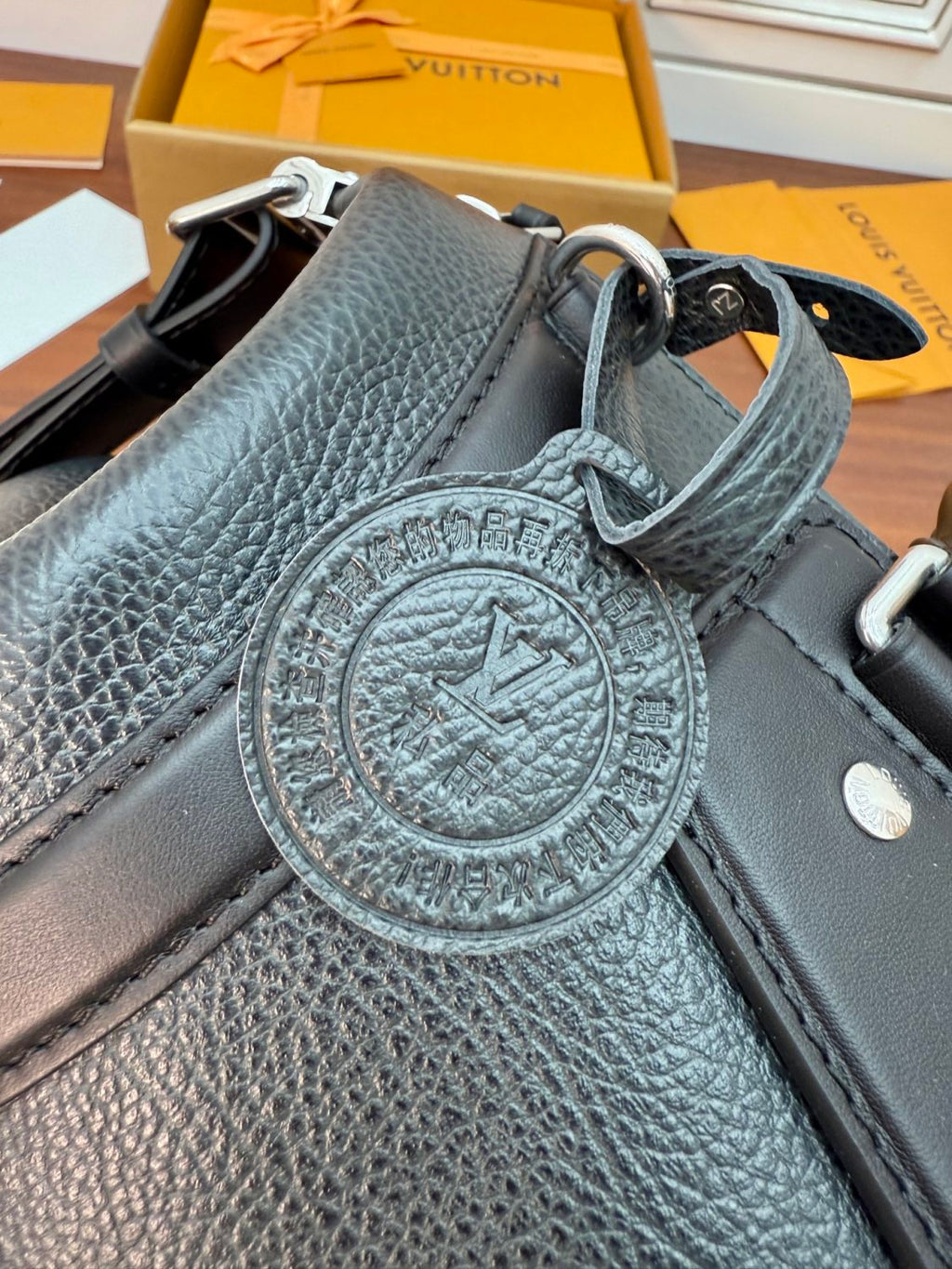 Louis Vuitton BIKER Women's Fashion Casual Metal Logo Badge Leather Adjustable Shoulder Strap Handbag Tote Bag Shoulder Bag Bags M26563 #78348