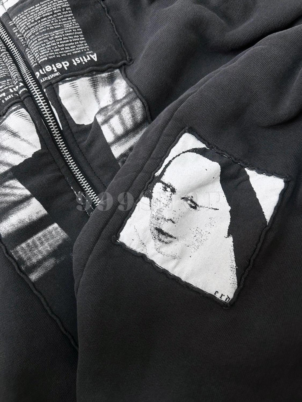 Enfants Riches Deprimes Nun Distressed Washed Zip Hoodie Sweatshirt ##333686