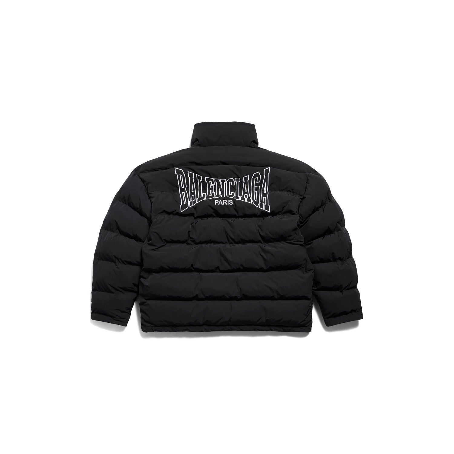 Balenciaga Men's Vintage COCOON KICK PUFFER Jacket Reversible Cotton Stand Collar Logo Embroidery Fitted Long Sleeve Jacket #71723