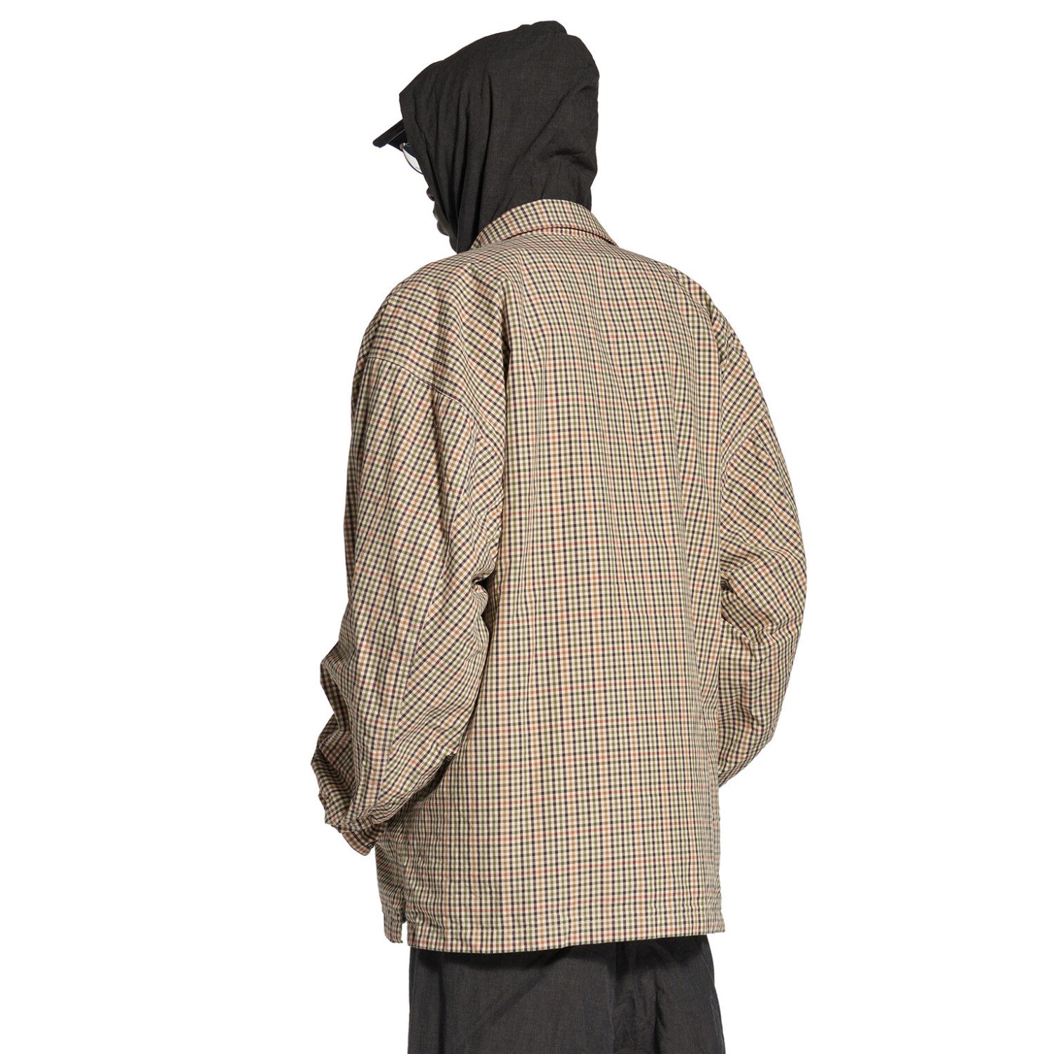 Balenciaga Men's And Women's  Fall/winter Fashion Casual Collared Zipper Plaid Shirt Style Oversized Jacket #79556